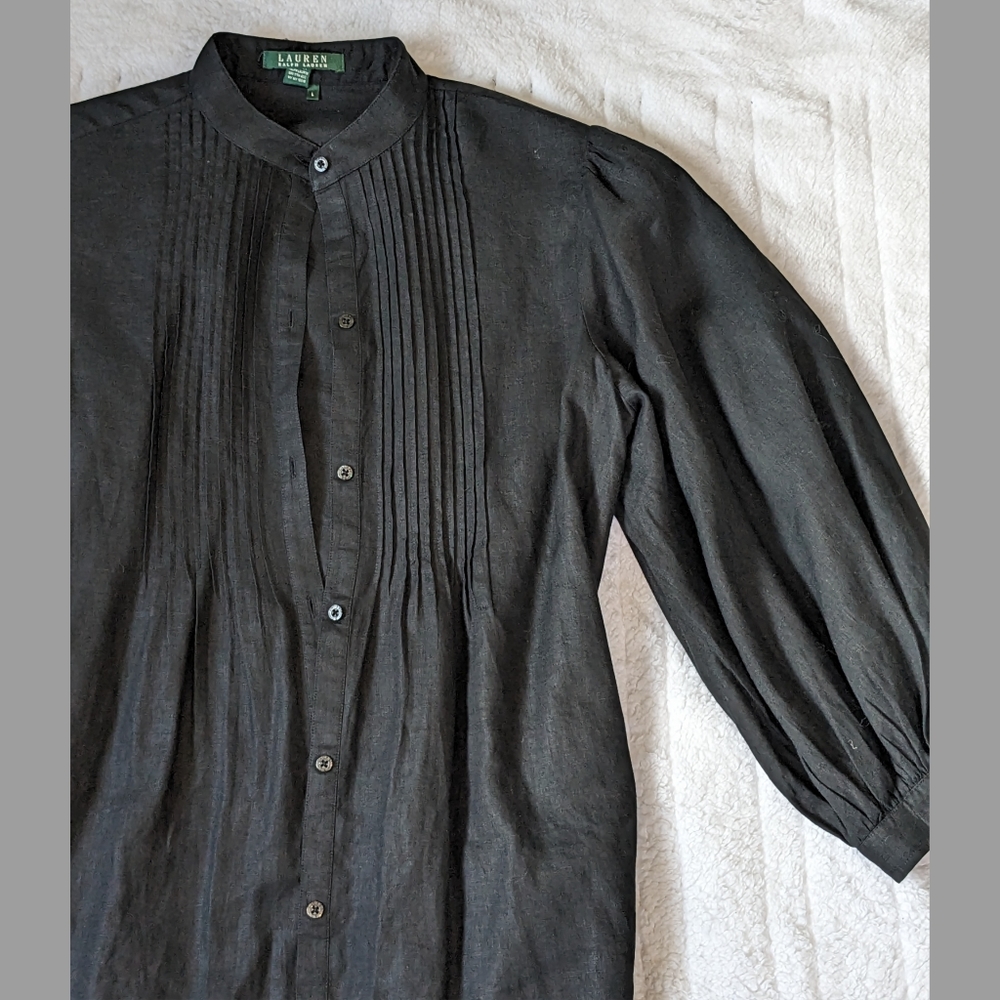 Pleated Button Down